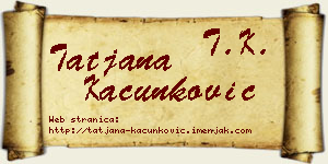 Tatjana Kačunković vizit kartica